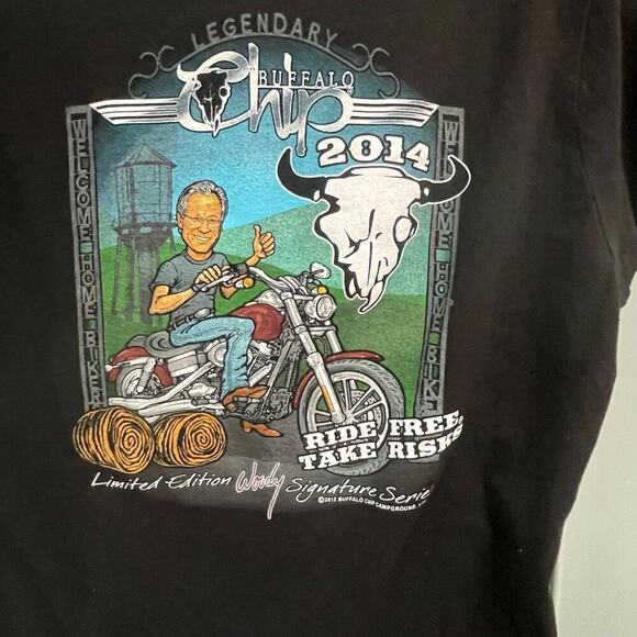 Buffalo Chip 2014 Womens Tee Size Large Legendary Limited Edition Woody - Picture 2 of 3